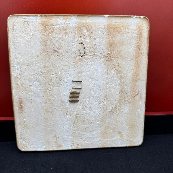 Vintage Leo Astrological Zodiac Sign Plaque Chalkware Plaster 7"x7" 1967 - Picture 4 of 7